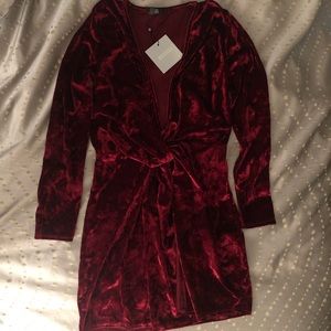 Missguided velvet knot dress.
